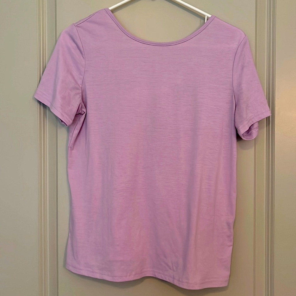 Bright purple with lace-back detail